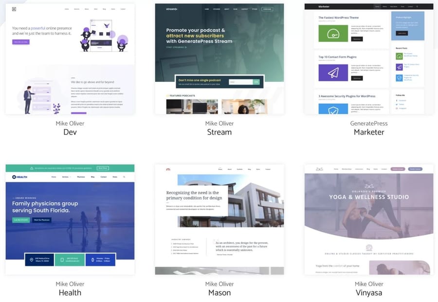 Generate press wordpress theme
